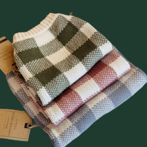 Sweater Cuadros Gris